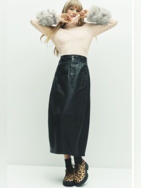Anthropologie Pilcro Faux Leather Skirt NWT!